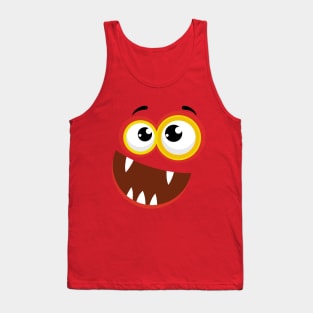 Funny monster face expression Tank Top